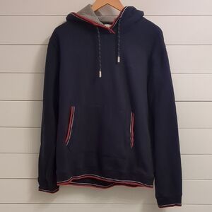 Ben Sherman Navy Hoodie with Red Trim